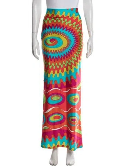 Pre-owned Pucci Patterned Long Skirt In Multi