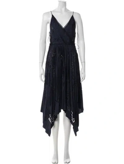 Pre-owned Pucci Patterned Midi Length Dress In Blue