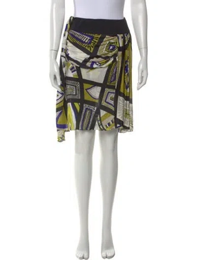 Pre-owned Pucci Patterned Midi Length Skirt In Black