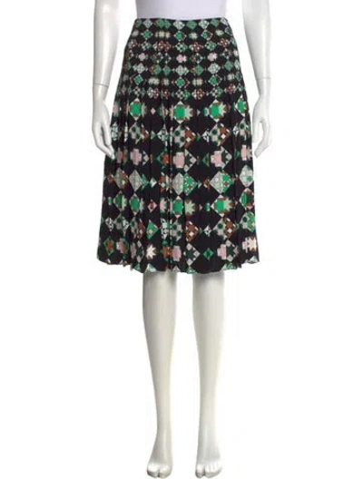Pre-owned Pucci Patterned Midi Length Skirt In Black