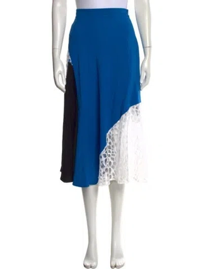 Pre-owned Pucci Patterned Midi Length Skirt In Blue