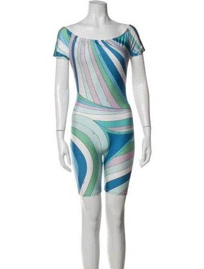 Pre-owned Pucci Patterned Mini Dress In Multicolor