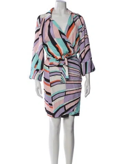 Pre-owned Pucci Patterned Mini Dress In Multicolor