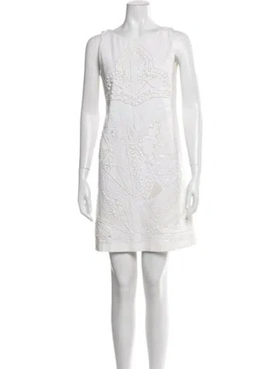 Pre-owned Pucci Patterned Mini Dress In Neutrals
