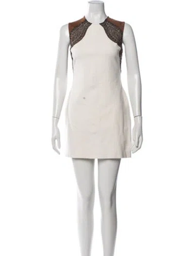 Pre-owned Pucci Patterned Mini Dress In White