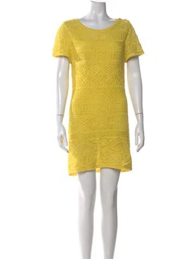 Pre-owned Pucci Patterned Mini Dress In Yellow