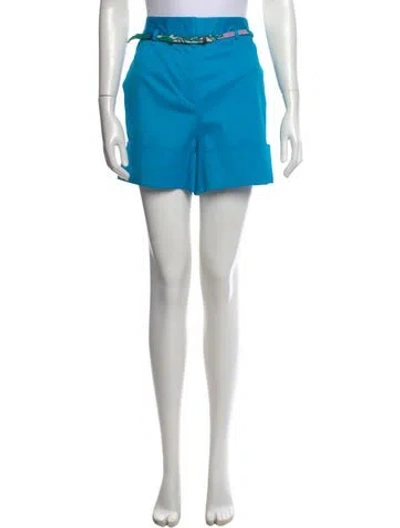 Pre-owned Pucci Patterned Mini Shorts In Blue