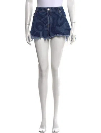 Pre-owned Pucci Patterned Mini Shorts In Blue