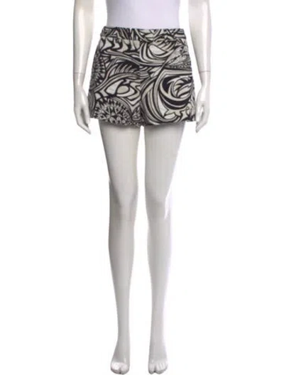 Pre-owned Pucci Patterned Mini Shorts In White