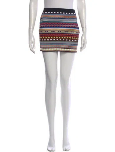 Pre-owned Pucci Patterned Mini Skirt In Blue