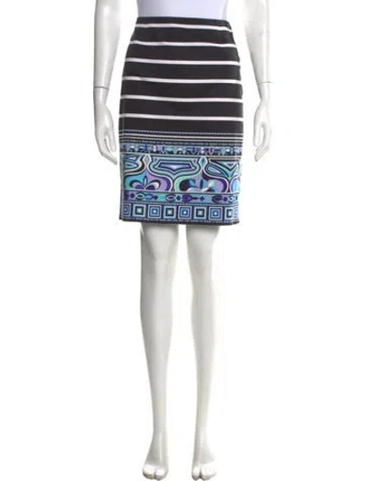 Pre-owned Pucci Patterned Mini Skirt In Blue