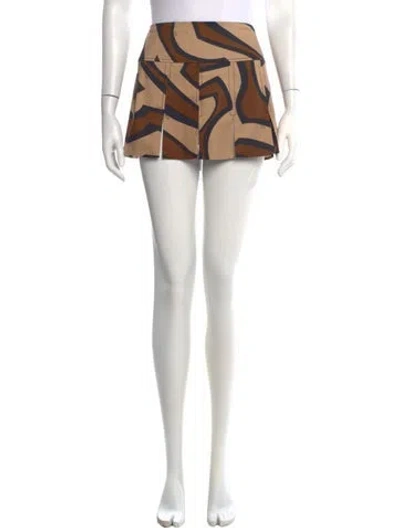 Pre-owned Pucci Patterned Mini Skirt In Blue