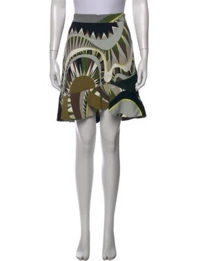 Pre-owned Pucci Patterned Mini Skirt In Grey