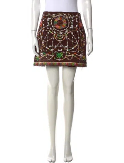 Pre-owned Pucci Patterned Mini Skirt In Multicolor