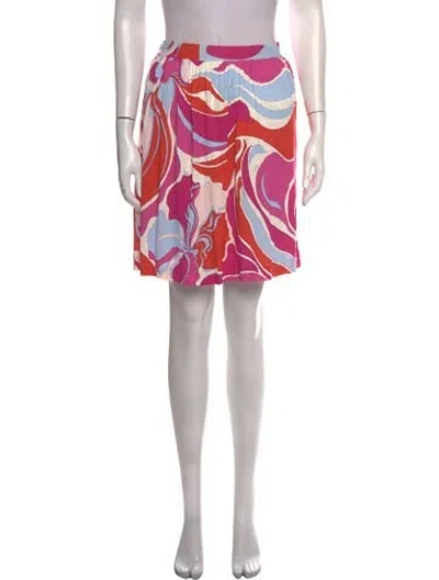 Pre-owned Pucci Patterned Mini Skirt In Orange