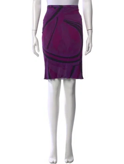 Pre-owned Pucci Patterned Mini Skirt In Purple