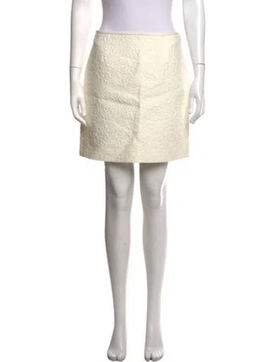 Pre-owned Pucci Patterned Mini Skirt W/ Tags In White