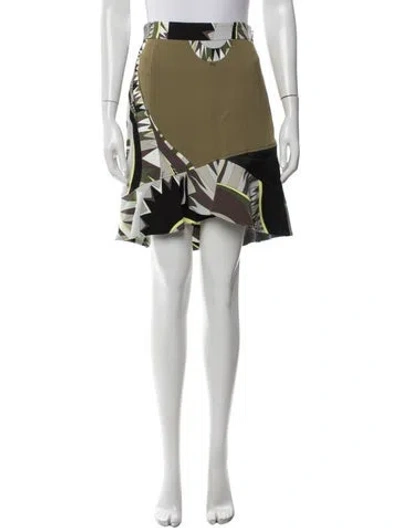 Pre-owned Pucci Patterned Mini Skirt In White