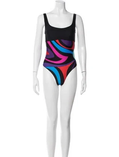 Pre-owned Pucci Patterned One-piece W/ Tags In Purple