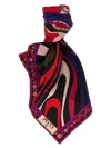 Pucci Patterned Scarf Scarves And Foulards Multicolor In Gold