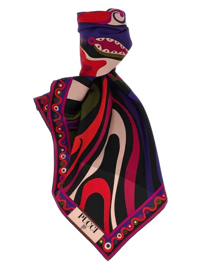 Pucci Patterned Scarf Scarves And Foulards Multicolor