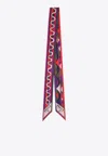 Pucci Patterned Silk Bandeau With Logo-print In Multi
