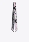 Pucci Patterned Silk Bandeau With Logo-print In Multi