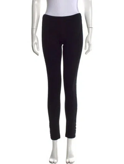 Pre-owned Pucci Patterned Skinny Leg Pants In Black