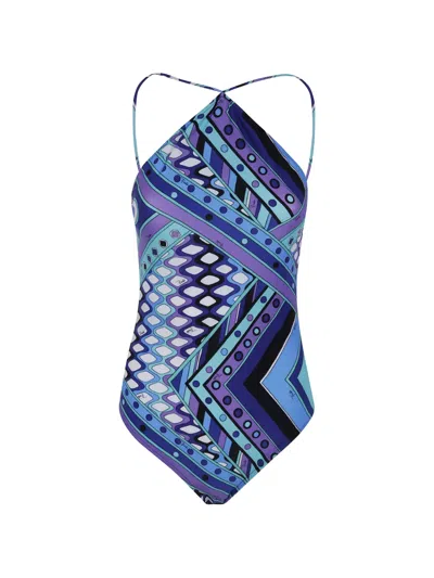 Pucci Patterned Swimsuit In Multi