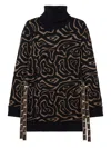 Pucci Patterned Tie-side Sweater In Black