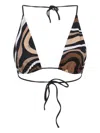 Pucci Triangle Halter Neck Adjustable Bikini Top In Multi