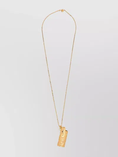 PUCCI PENDANT CHAIN NECKLACE TEXTURED FINISH