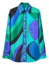 Pucci Silk Shirt With Bold Print And Pocket