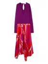 Pucci Pesci Print Asymmetric Dress In Purple