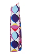Pucci Pesci-print One-shoulder Dress In Multicolour
