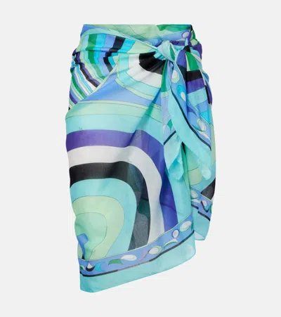Pucci Pesci Printed Cotton Beach Cover-up