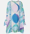 Pucci Pesci-print Silk Minidress In Multicoloured