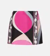 Pucci Pesci Silk Twill Miniskirt In Pink