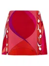 Pucci Pesci Silk Twill Miniskirt In Multi
