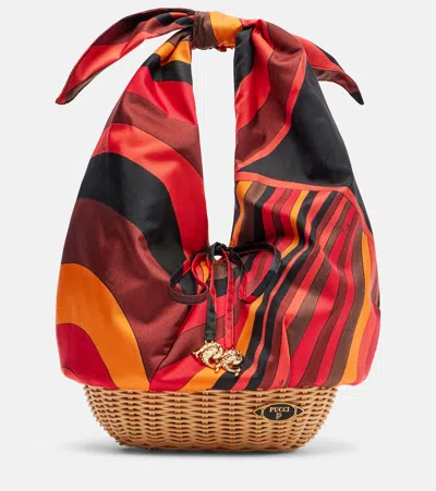 Pucci Picnic Iride Silk Top-handle Bag In Multi