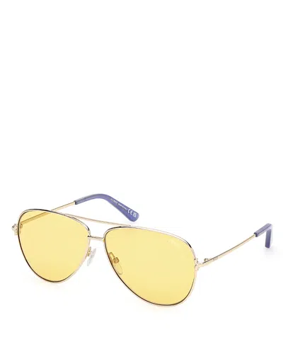 Pucci Pilot Sunglasses, 60mm In Gold/brown