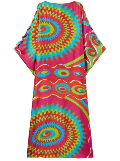 Pucci Bersaglio-print T-shirt Maxidress In Pink