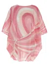 Pucci Printed Cotton Kaftan Dress In Pink