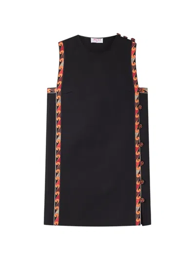 Pucci Piquet Cotton Dress In Black