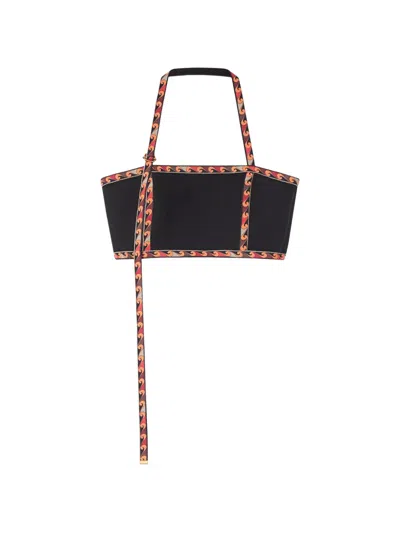 Pucci Piquet Cotton Top In Black