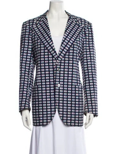 Pre-owned Pucci Plaid Print Blazer In Multi