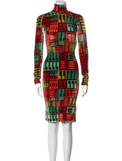 Pre-owned Pucci Plaid Print Knee-length Dress In Brown