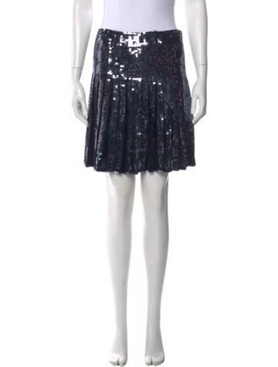 Pre-owned Pucci Pleated Accents Mini Skirt In Blue