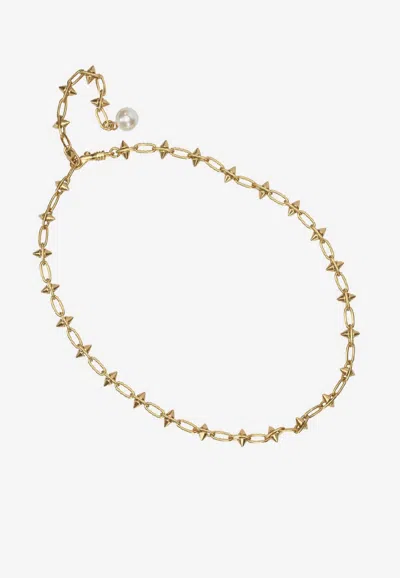 Pucci Pointed Links Necklace In Gold