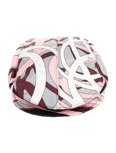 Pre-owned Pucci Polyester Flat Cap In Pink